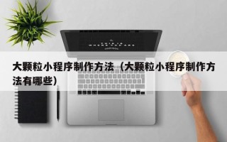 辽阳大颗粒小程序制作方法（大颗粒小程序制作方法有哪些）